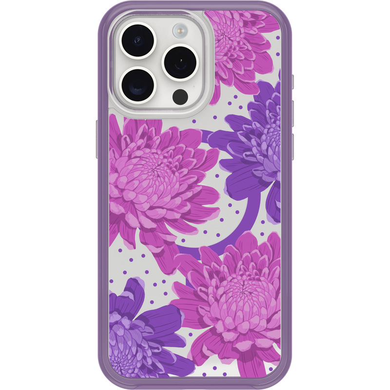 product image 2 - iPhone 15 Pro Max Case Symmetry Series Clear for MagSafe Fluttering Flora