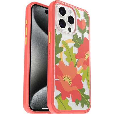 iPhone 15 Pro Max Case | Symmetry Series Clear for MagSafe - Fluttering Flora